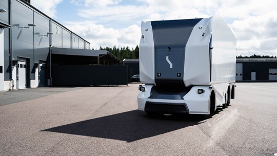 På Technomania bliver der lejlighed til at komme tæt på den selvkørende el-lastbil, kaldet ”the Pod”, fra svenske Einride. Foto: Einride.  